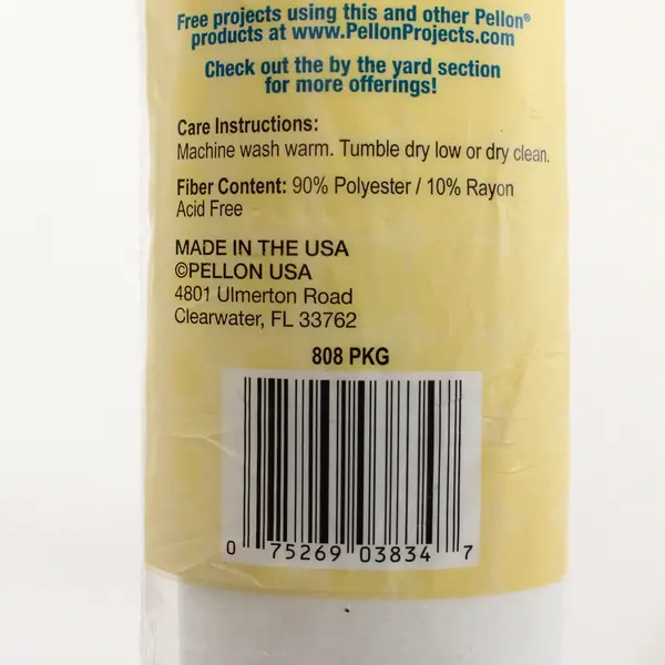 Lot of 2 Pellon 808 Craft Fuse Interfacing 15" x 4 yds - 1 New 1 Used