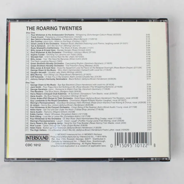 The Roaring Twenties Jazz Double Music CD, #CDC1012 