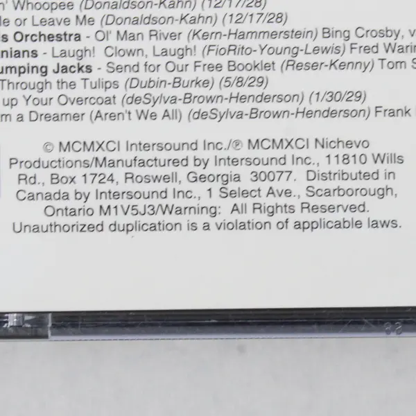 The Roaring Twenties Jazz Double Music CD, #CDC1012 