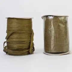 Lot of 2 Paper Wraphia Ribbon Chocolate 100yds 1 New 1 Used
