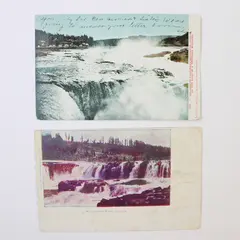 Lot Of 2 Vintage Willamette Falls Oregon City Color Litho Postcards 1910s