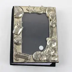 Godinger Silver Plated Baby Album Teddy Bear Balloons Wagon & Star 100 4x6 Photo