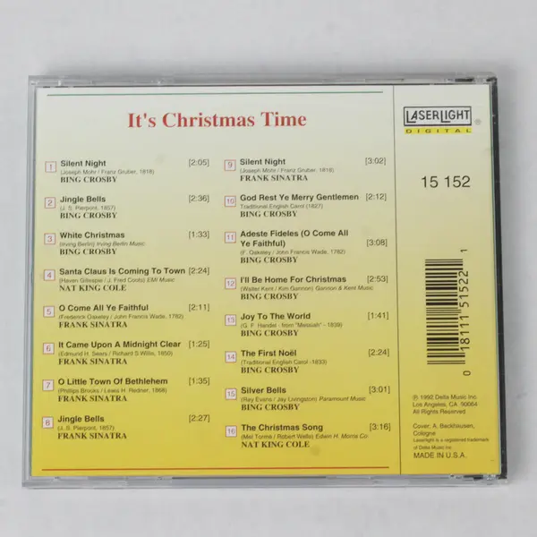It's Christmas Time Sinatra, Crosby, Cole CD, 1992, #15152