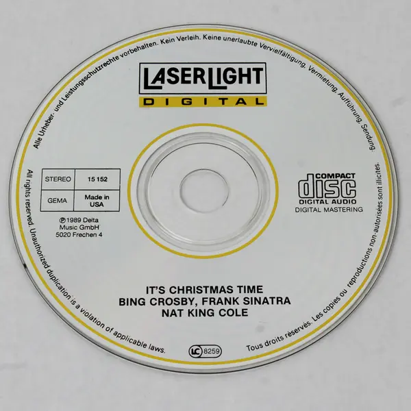 It's Christmas Time Sinatra, Crosby, Cole CD, 1992, #15152