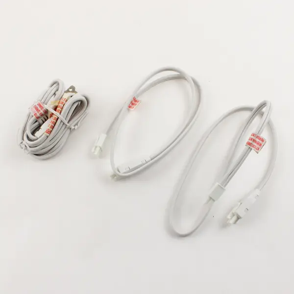 Lot of 3 LED Light Cords Main Cord + 2 x 12in Extenders, Used