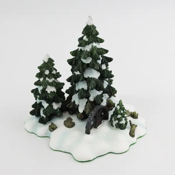 Dept 56 Snow Village Wagon Wheel Pine Grove #52617  Retired