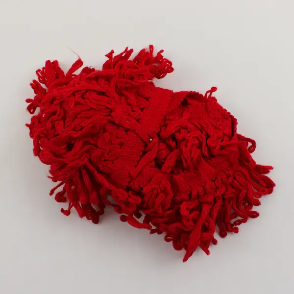 Mixed Lot of Red Linen Square Trim, Red Yarn & White Lace - Sewing