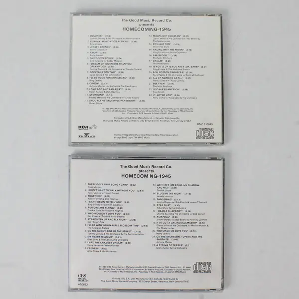 Homecoming 1945 2-CD Set 1988, #GMCD 800371 