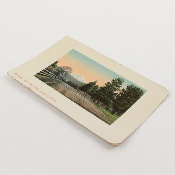 Mt Adams From Hood River Oregon Heights Color Litho Postcard 1914 Rural Scene