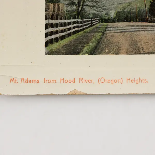 Mt Adams From Hood River Oregon Heights Color Litho Postcard 1914 Rural Scene