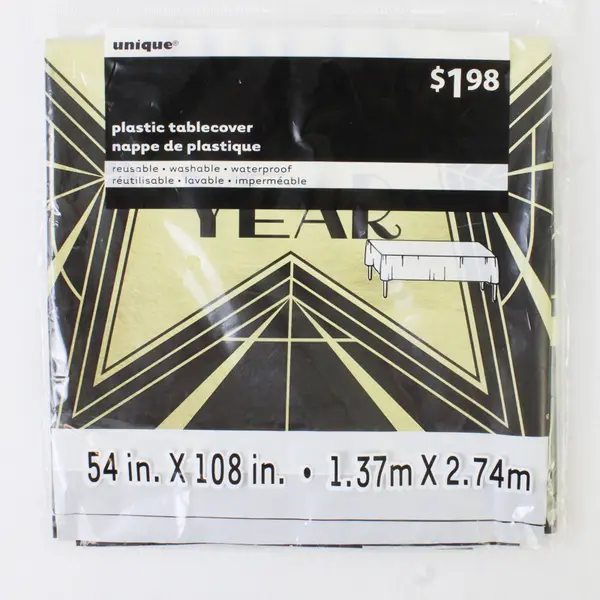 Mixed Lot New Year's Party Accessories - Happy New Year Tablecloth & Napkins