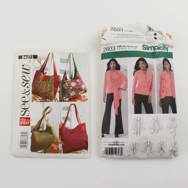 Lot of 2 Sewing Patterns Simplicity 2603 XXS-M & See & Sew B4271