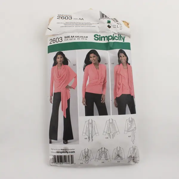 Lot of 2 Sewing Patterns Simplicity 2603 XXS-M & See & Sew B4271