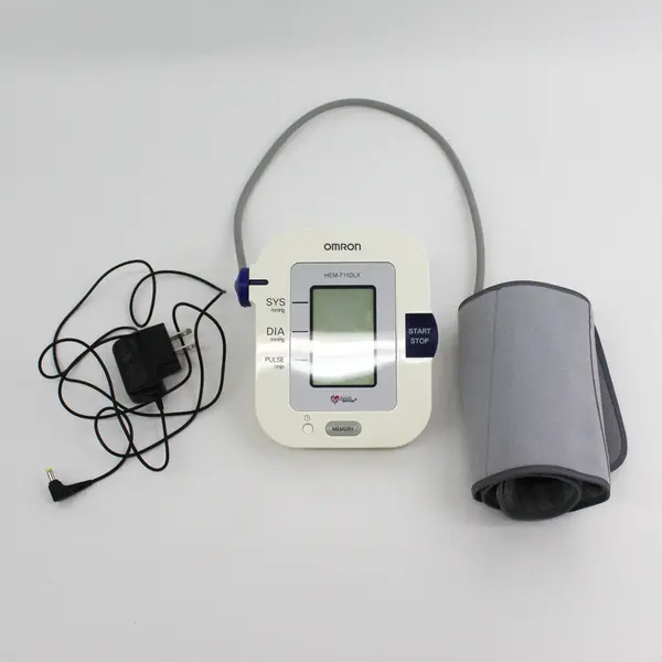 OMRON Model HEM-711DLX Automatic Blood Pressure Monitor w/ Cuff  Case AC Adapter