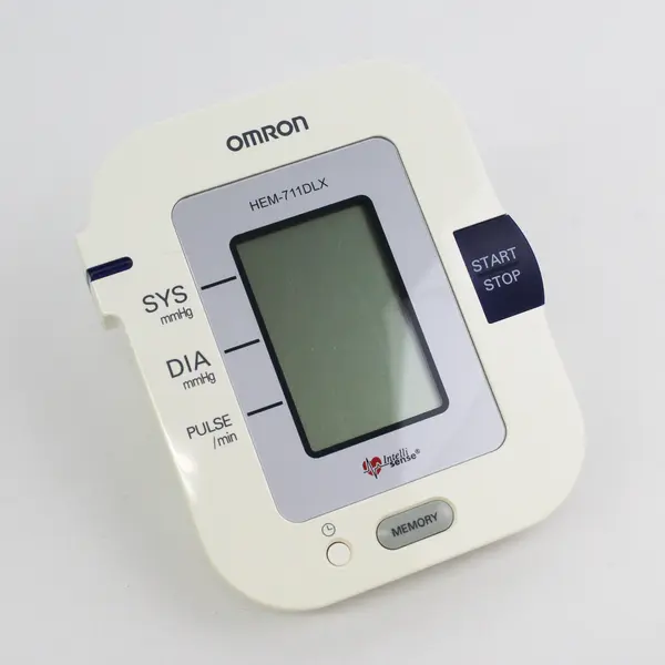 OMRON Model HEM-711DLX Automatic Blood Pressure Monitor w/ Cuff  Case AC Adapter