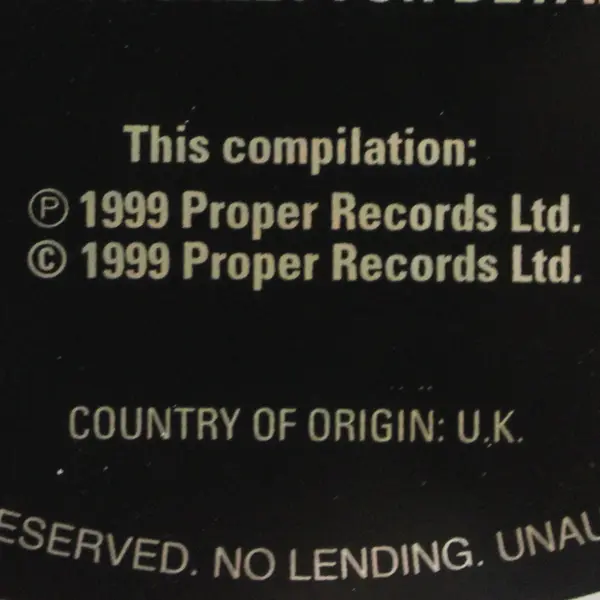 Broke, Black & Blue 4 CD Set w/Booklet, Various 1999