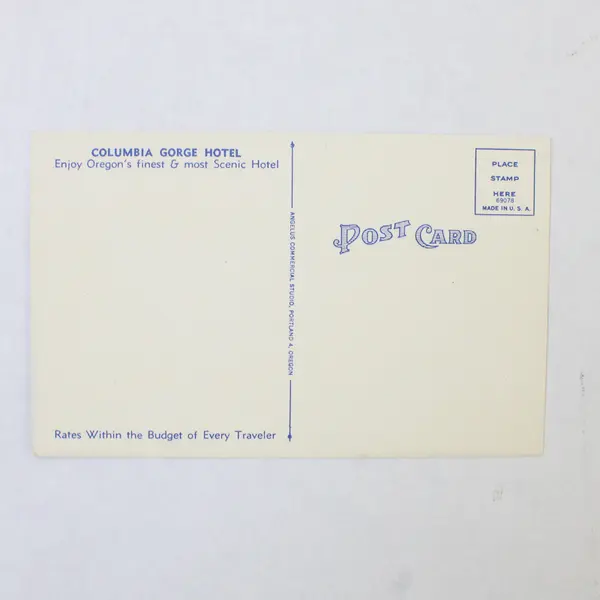 Columbia Gorge Hotel Hood River Oregon Litho Postcard Columbia River Highway