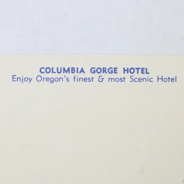 Columbia Gorge Hotel Hood River Oregon Litho Postcard Columbia River Highway