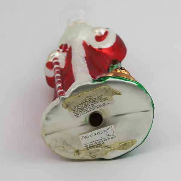 Department 56 Old World Glass Santa Candle Holder