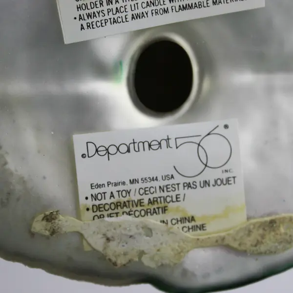 Department 56 Old World Glass Santa Candle Holder