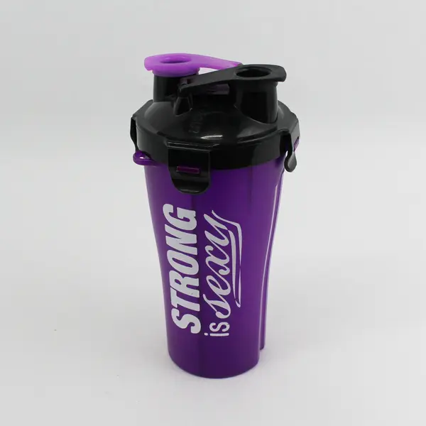 Purple Protein Shaker Bottle No Wire Ball Included