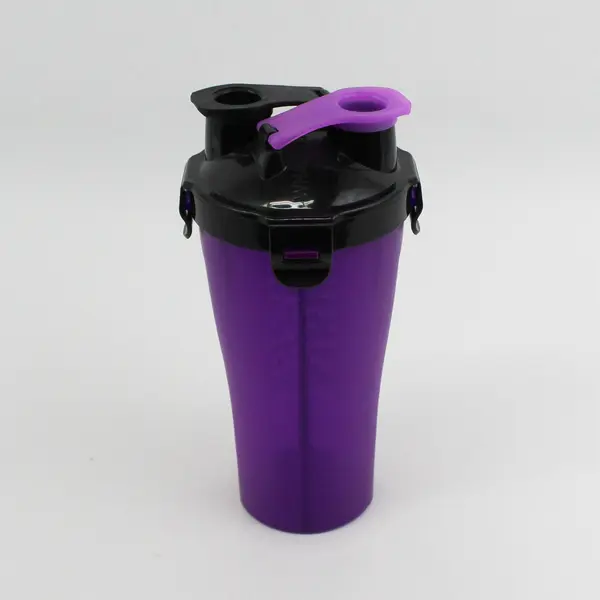 Purple Protein Shaker Bottle No Wire Ball Included