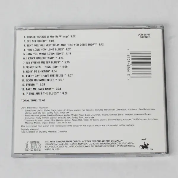 The Essential Jimmy Rushing CD 1974, #VCD 65/66