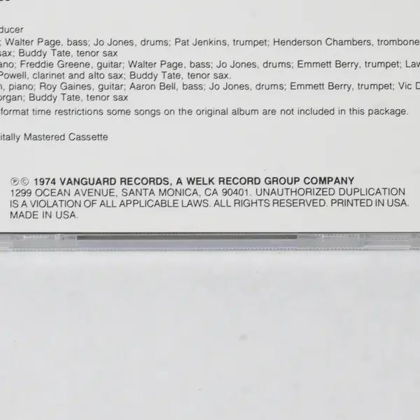 The Essential Jimmy Rushing CD 1974, #VCD 65/66