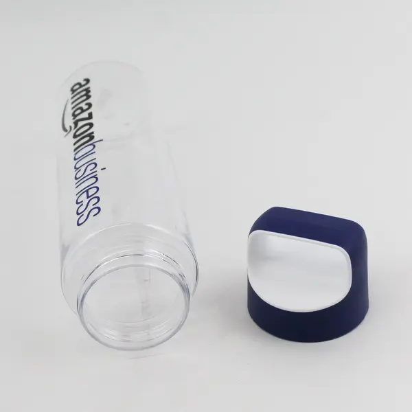 Amazon Business 27oz Clear Water Bottle Wide Mouth Leak-Resistant