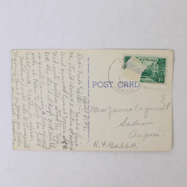 Lot Of 2 Bonneville Dam Columbia River Oregon Washington Litho Postcards 1940s