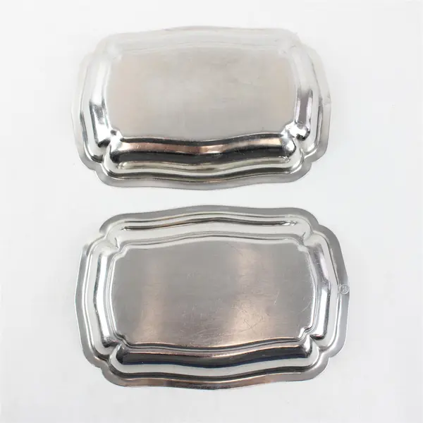 Lot of 2 Vintage Unbranded INOX 18/10 Stainless Steel Small Bowls 8x5 - FLAWED