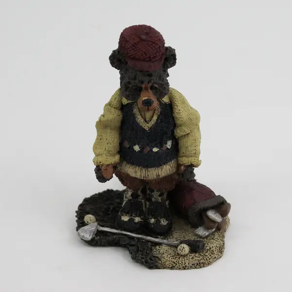 1997 Shelly Bears & Co.L.E. Heartfelt Collectibles “Frustrated Golfer” Figurine