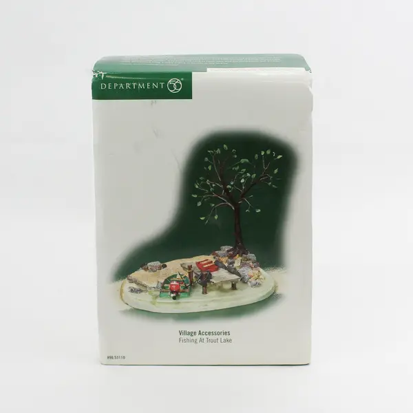 Dept 56 Fishing At Trout Lake Village Accessories Figurine #53110  Retired