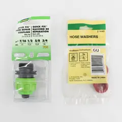 Lot of 2 Hose Repair Parts Hose Coupling & Washers - New