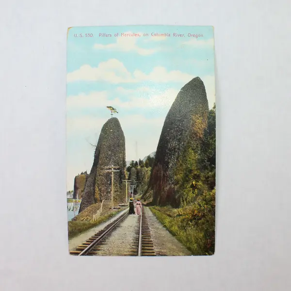 Lot Of 2 Pillars Of Hercules Columbia River Oregon Color Litho Postcards 1909