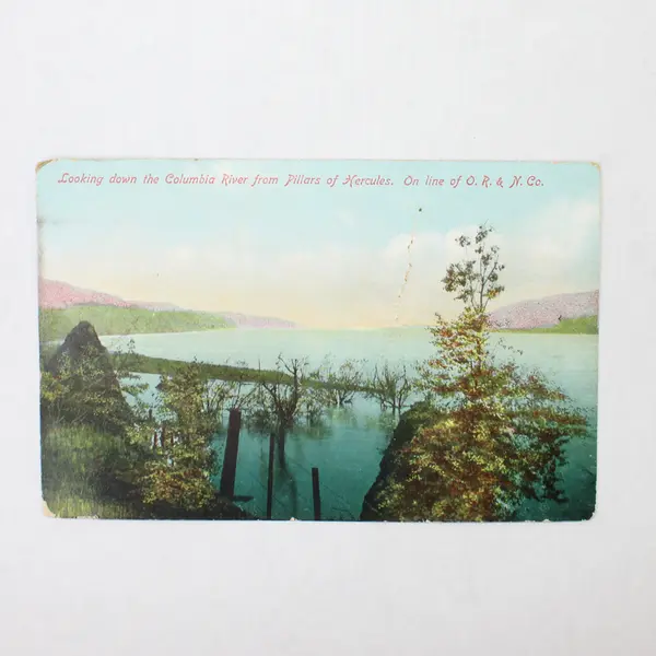 Lot Of 2 Pillars Of Hercules Columbia River Oregon Color Litho Postcards 1909