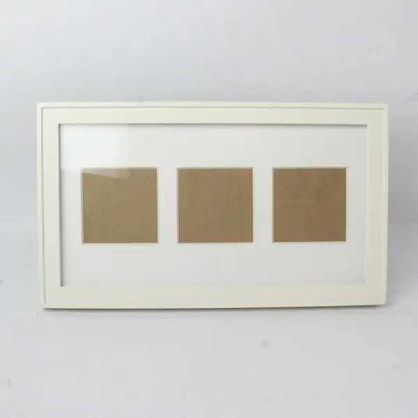 Threshold White Wooden Sectional Photo Frame Holds x 3 (2.8"x2.8" size)