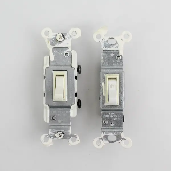 Mixed Lot of Light Switches & Assorted Toggle Switch Parts, Used