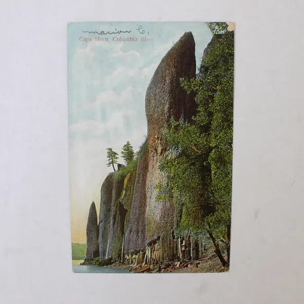 Lot Of 2 Columbia River Oregon Color Litho Postcards 1909 Rooster Rock Cape Horn