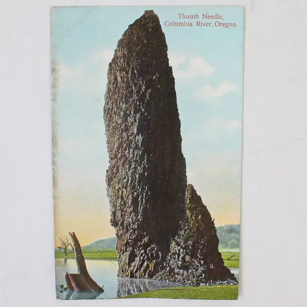 Lot Of 2 Columbia River Oregon Color Litho Postcards Thumb Needle St Peters Dome