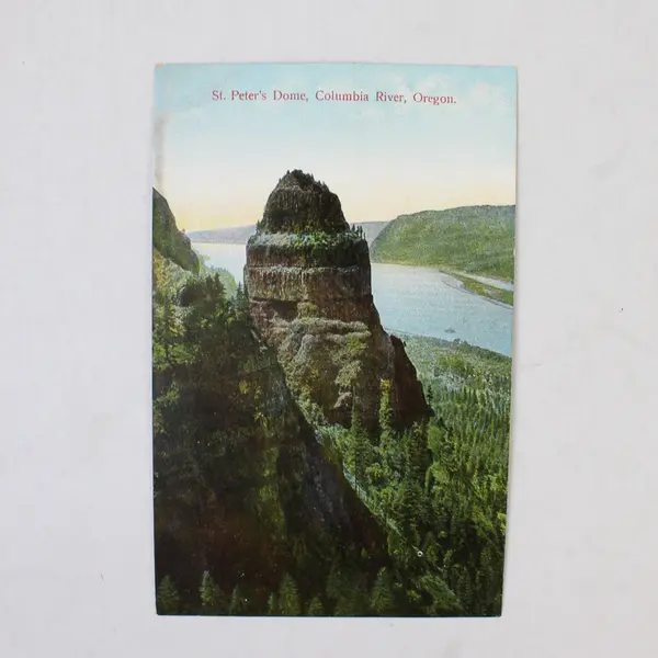 Lot Of 2 Columbia River Oregon Color Litho Postcards Thumb Needle St Peters Dome