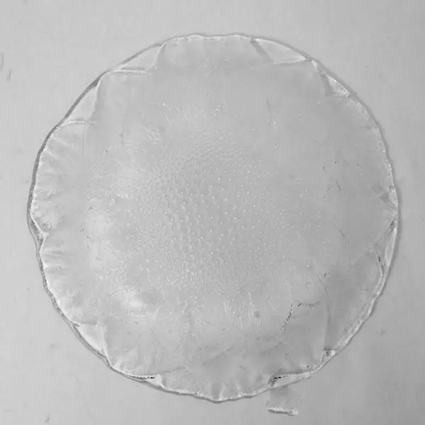 Unbranded Sunflower Pattern Clear Glass Molded Plate/Platter 11" Diameter