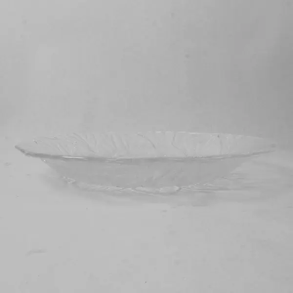 Unbranded Sunflower Pattern Clear Glass Molded Plate/Platter 11" Diameter