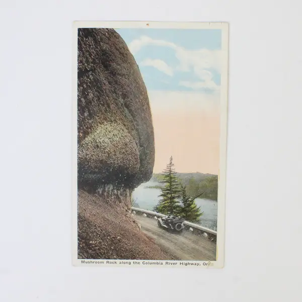 Lot Of 2 Columbia River Highway Oregon Litho Postcards Mushroom Rock Mitchell Pt