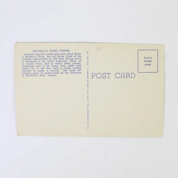 Lot Of 2 Columbia River Highway Oregon Litho Postcards Mushroom Rock Mitchell Pt