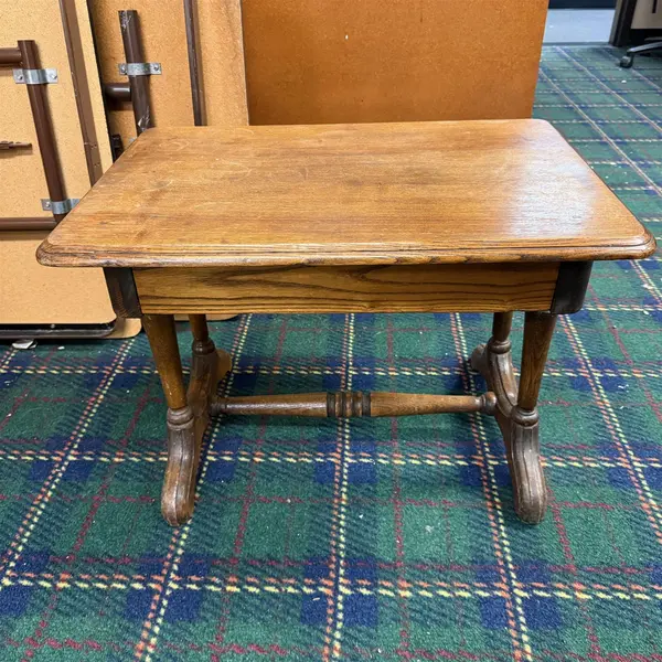 Vintage Louis XIV Style Oak Side Table With Drawer- Local Pickup Only