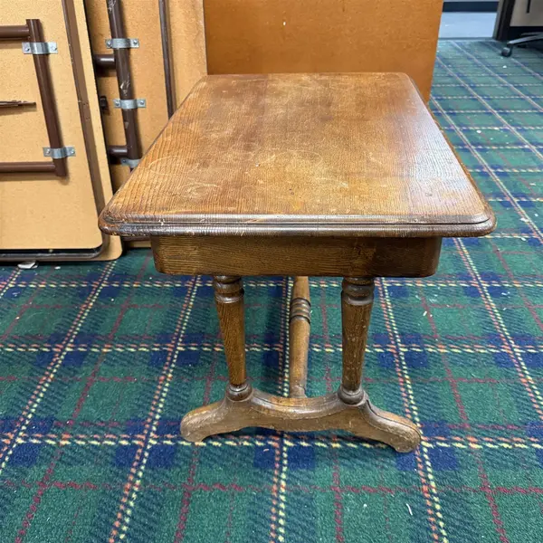 Vintage Louis XIV Style Oak Side Table With Drawer- Local Pickup Only