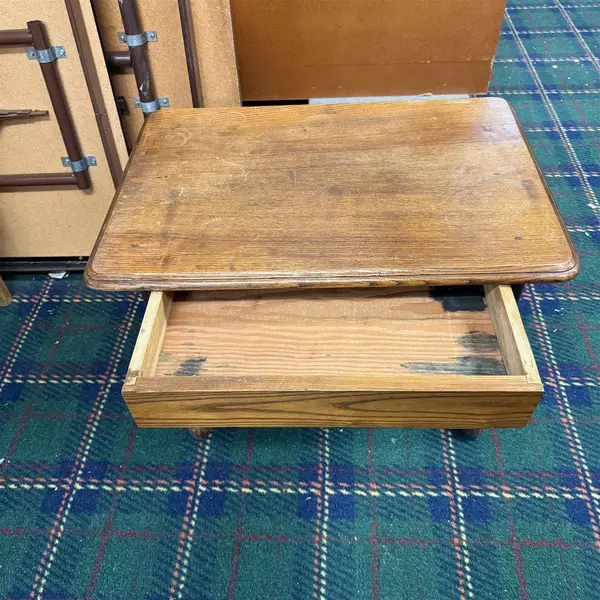 Vintage Louis XIV Style Oak Side Table With Drawer- Local Pickup Only