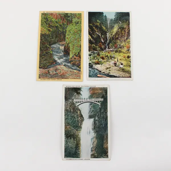 Lot Of 3 Columbia Gorge Oregon Waterfall Postcards Multnomah Eagle Creek Oneonta