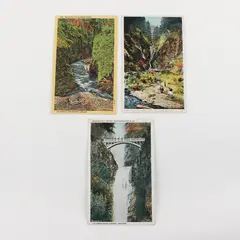 Lot Of 3 Columbia Gorge Oregon Waterfall Postcards Multnomah Eagle Creek Oneonta
